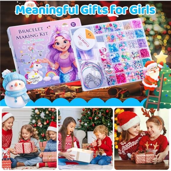 Girls Charm Bracelet Making Kit - 1400+ Pcs Jewelry Making Kit for Kids with - Picture 5 of 7